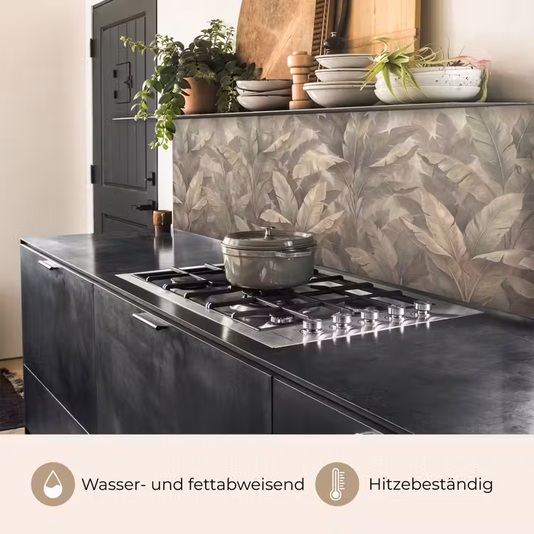 Bladeren - Tropisch - Natuur - Modern - Beige keuken achterwand 2 middel -usp_DE