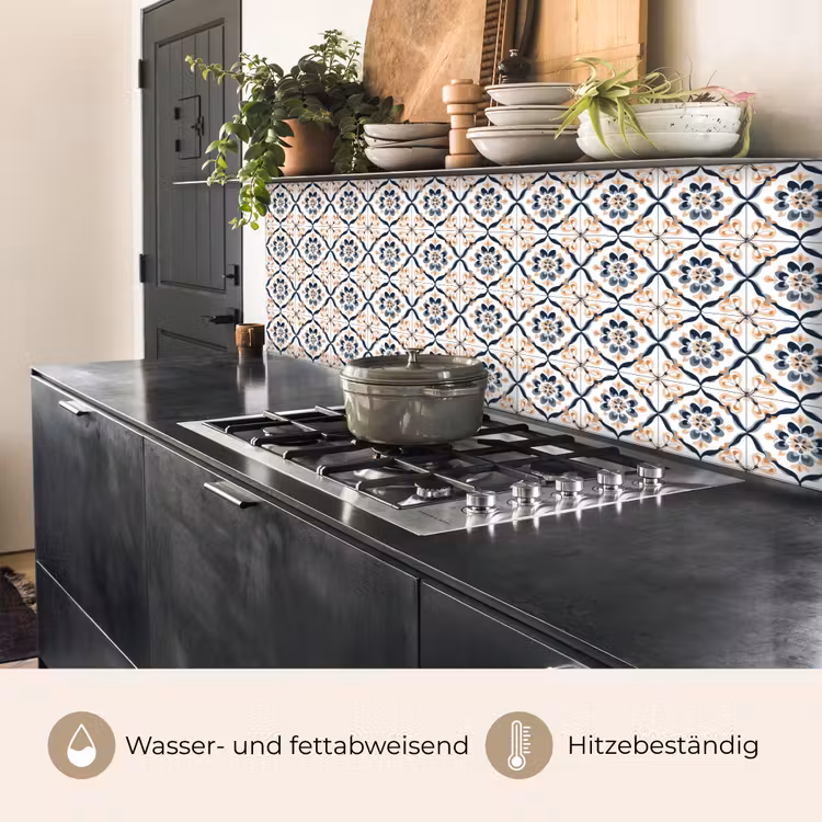 Bladvorm - Patroon - Kleurrijk keuken achterwand 2 middel 871 -usp_DE