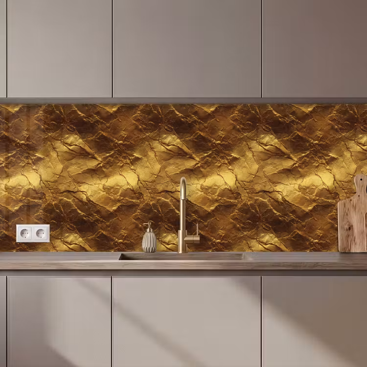 Bladgoud - Textuur - Goud keuken achterwand 2 middel 871 zz_3dshopping