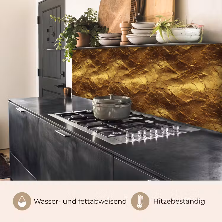 Bladgoud - Textuur - Goud keuken achterwand 2 middel 871 -usp_DE