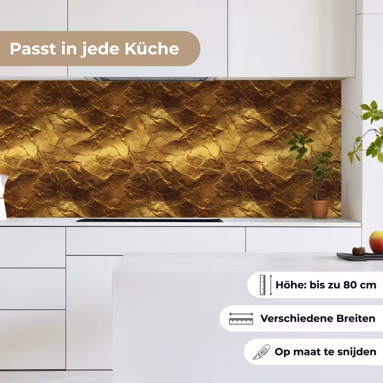 Bladgoud - Textuur - Goud keuken achterwand 2 middel 871 -sfeer4_DE