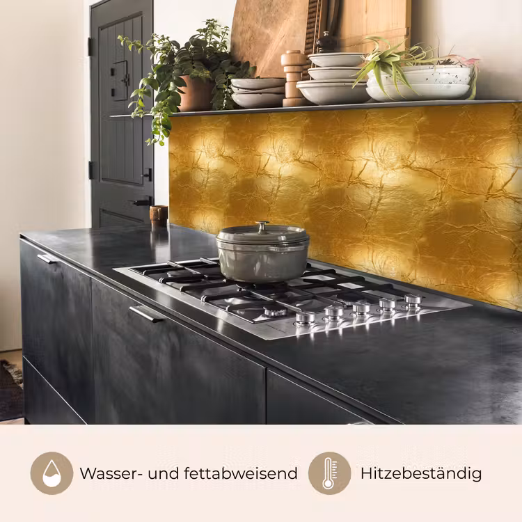 Bladgoud - Vintage - Textuur - Warm Goud keuken achterwand 2 middel 871 -usp_DE