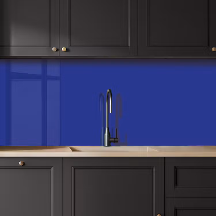 Blauw - Effen kleur - Donkerblauw keuken achterwand 2 middel 871 -sfeer1