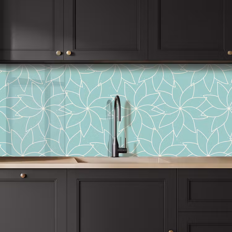 Blauw - Mandala - Design keuken achterwand 2 middel 871 -sfeer1