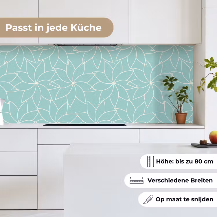 Blauw - Mandala - Design keuken achterwand 2 middel 871 -sfeer4_DE