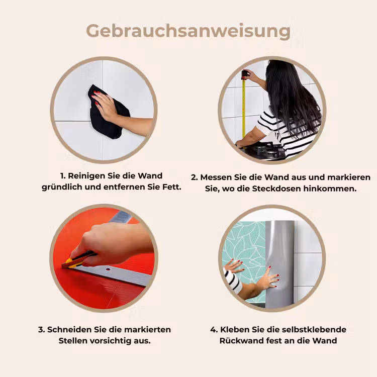 Blauw - Mandala - Design keuken achterwand 2 middel 871 -gebruiksaanwijzing_DE