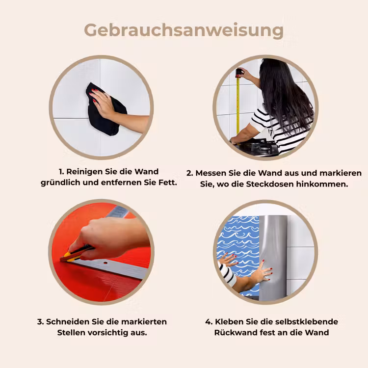 Blauw - Wit - Simpel - Getekend - Golven keuken achterwand 2 middel 871 -gebruiksaanwijzing_DE