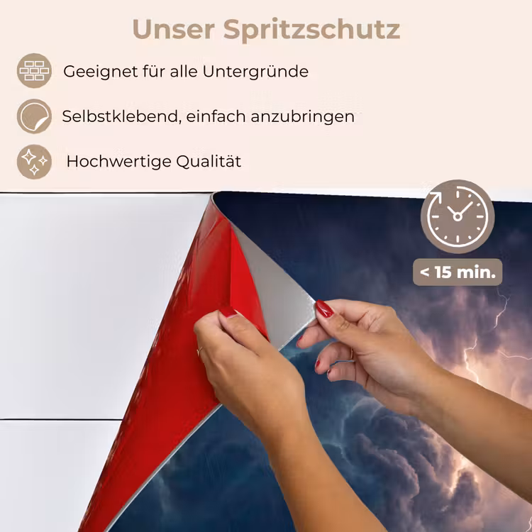 Bliksem - Storm - Natuur - Donker keuken achterwand spatscherm klein -spatscherm_DE