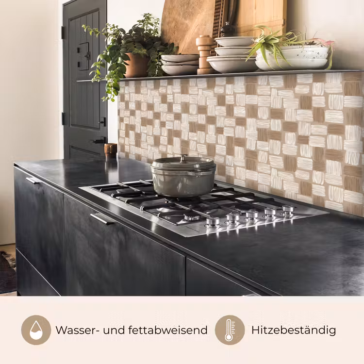 Blok - Patroon - Bruin keuken achterwand 2 middel 871 -usp_DE
