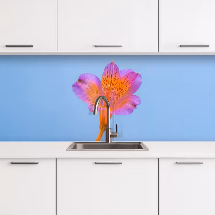 Bloem - Detail - Kleurrijk keuken achterwand 2 middel -3d