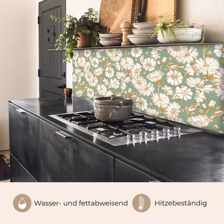 Bloem - Art nouveau - Design keuken achterwand 2 middel 871 -usp_DE
