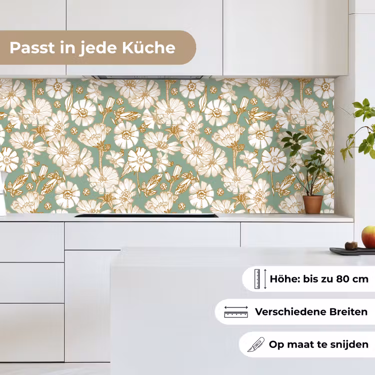 Bloem - Art nouveau - Design keuken achterwand 2 middel 871 -sfeer4_DE