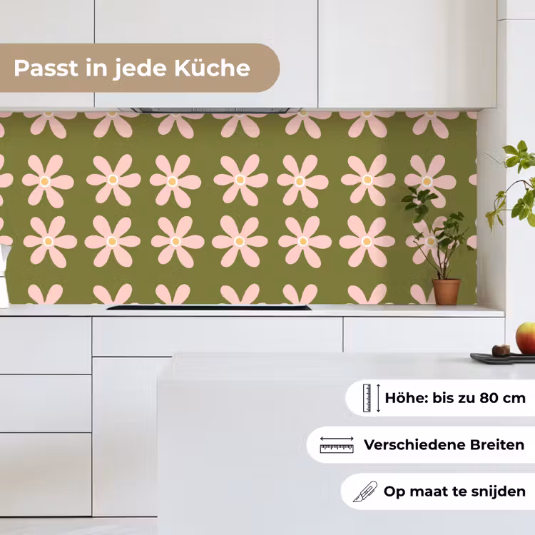 Bloem - Modern - Groen keuken achterwand 2 middel 871 -sfeer4_DE