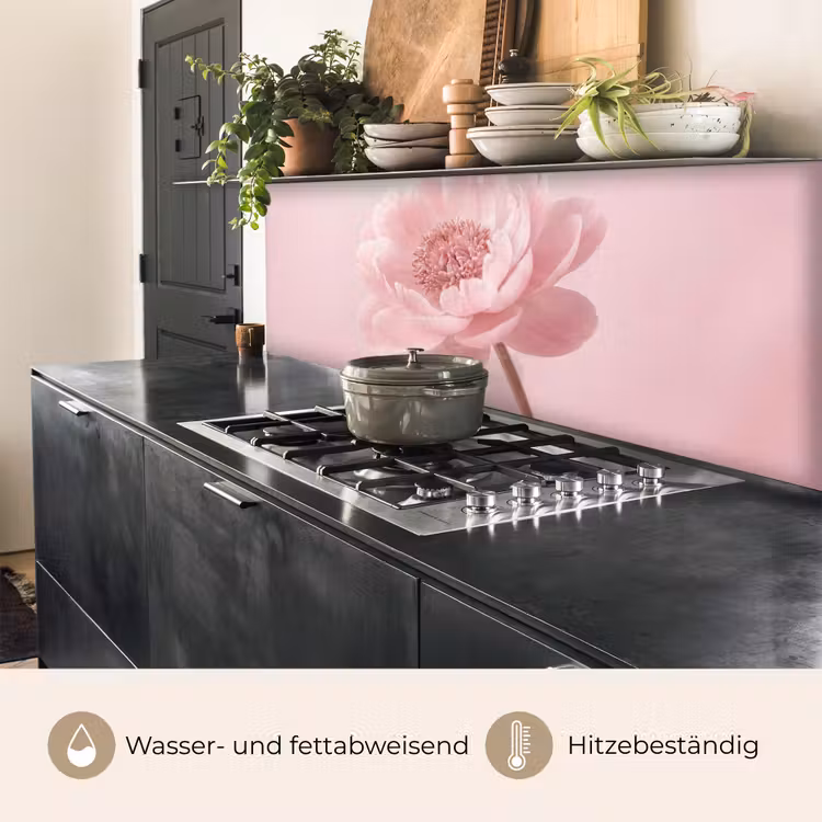 Bloem - Pioenroos - Roze keuken achterwand 2 middel -usp_DE