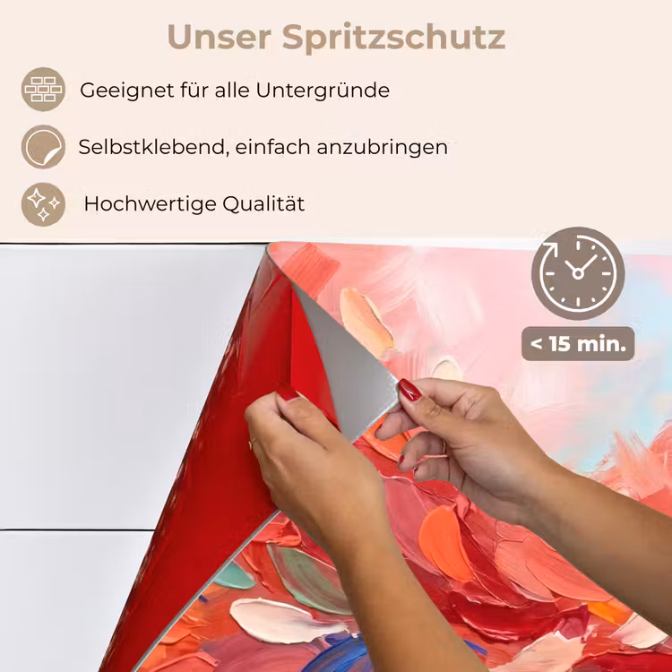 Bloemen - Abstract - Kunst - Modern keuken achterwand spatscherm klein -spatscherm_DE