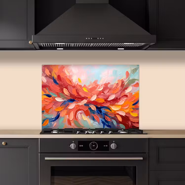 Bloemen - Abstract - Kunst - Modern keuken achterwand spatscherm klein -sfeer1