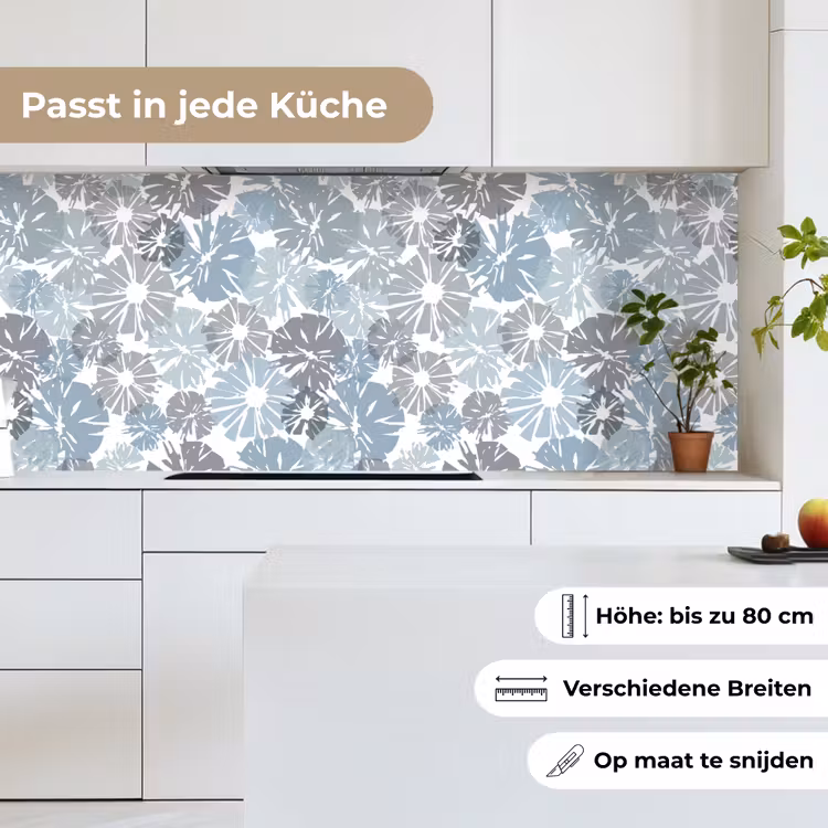 Bloemen - Abstract - Patroon keuken achterwand 2 middel 871 -sfeer4_DE