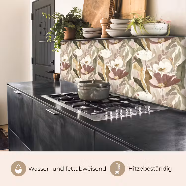 Bloemen - Aquarel - Kleurrijk keuken achterwand 2 middel 871 -usp_DE