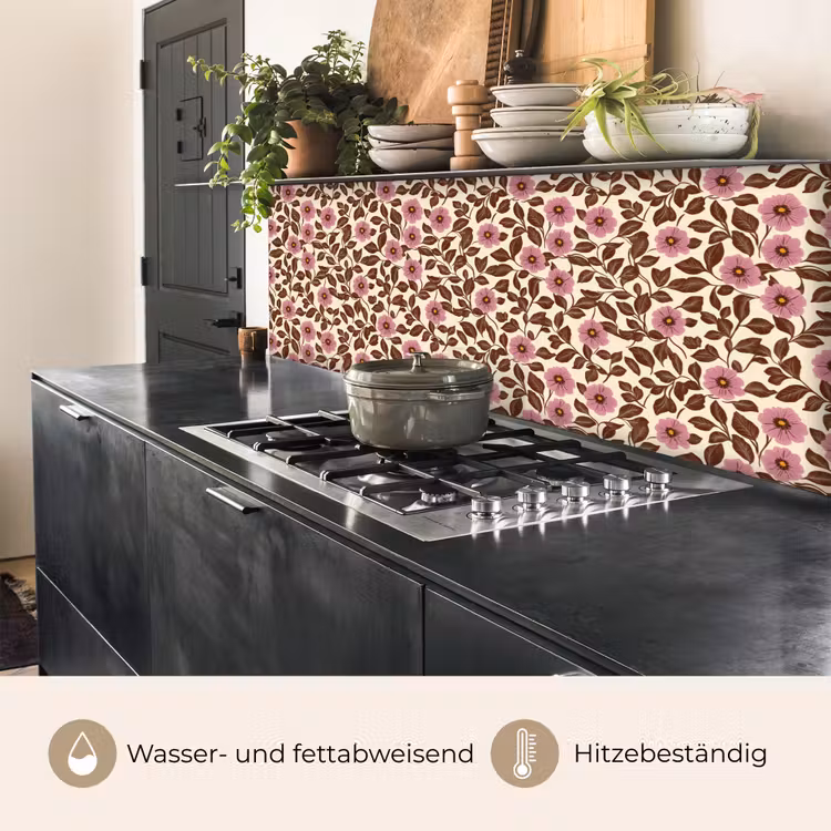 Bloemen - Bladeren - Kleurrijk keuken achterwand 2 middel 871 -usp_DE
