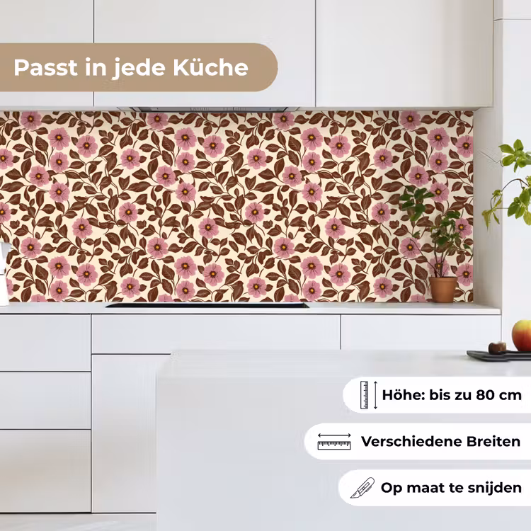 Bloemen - Bladeren - Kleurrijk keuken achterwand 2 middel 871 -sfeer4_DE