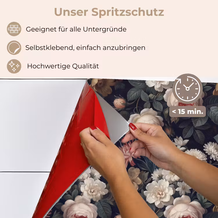 Bloemen - Boeket - Botanisch - Vintage - Donkere achtergrond keuken achterwand spatscherm klein -spatscherm_DE