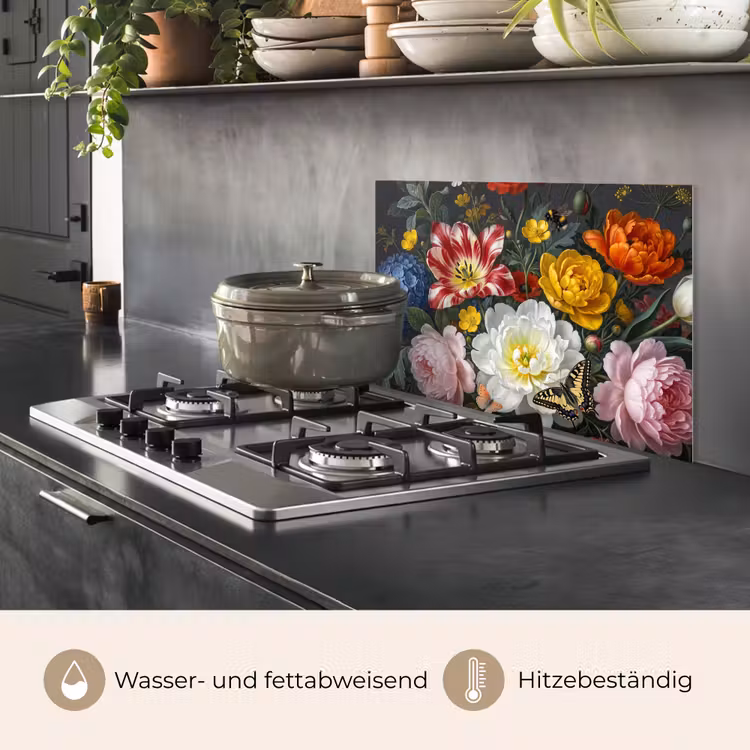 Bloemen - Boeket - Klassiek - Kleurrijk - Natuur keuken achterwand spatscherm klein -usp_DE