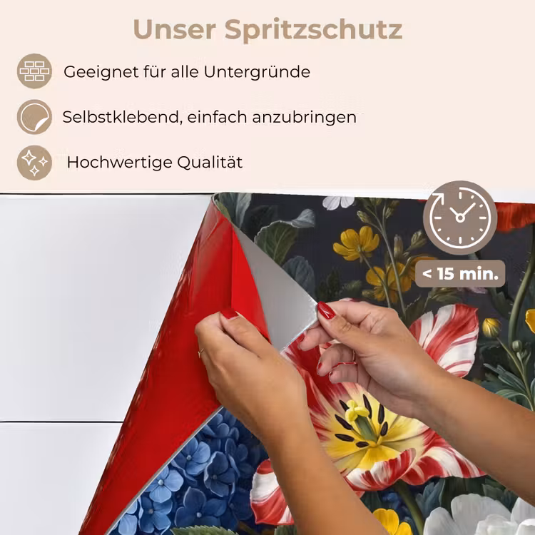 Bloemen - Boeket - Klassiek - Kleurrijk - Natuur keuken achterwand spatscherm klein -spatscherm_DE