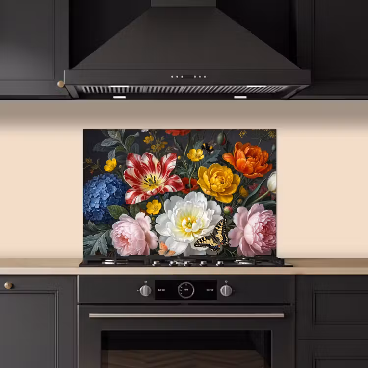 Bloemen - Boeket - Klassiek - Kleurrijk - Natuur keuken achterwand spatscherm klein -sfeer1