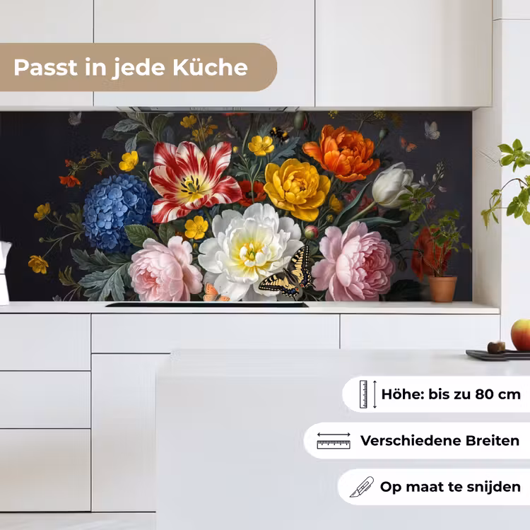 Bloemen - Boeket - Klassiek - Kleurrijk - Natuur keuken achterwand 2 middel -sfeer4_DE