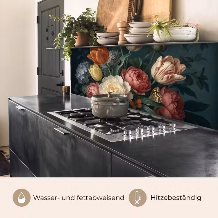 Bloemen - Boeket - Natuur - Klassiek - Donker keuken achterwand 2 middel -usp_DE