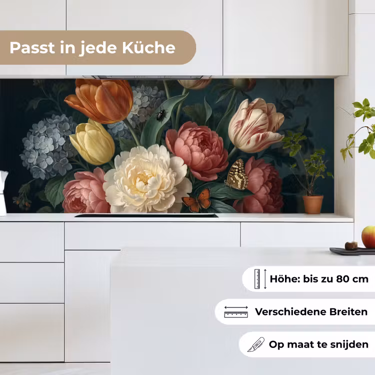 Bloemen - Boeket - Natuur - Klassiek - Donker keuken achterwand 2 middel -sfeer4_DE