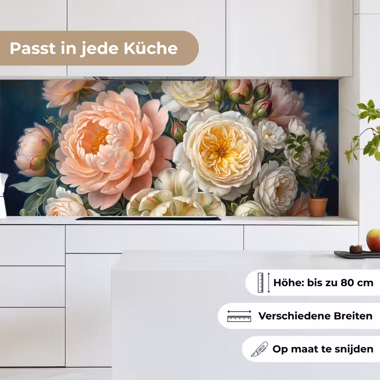 Bloemen - Boeket - Natuur - Klassiek - Kleurrijk keuken achterwand 2 middel -sfeer4_DE