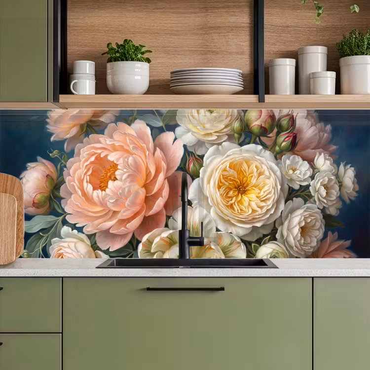 Bloemen - Boeket - Natuur - Klassiek - Kleurrijk keuken achterwand 2 middel -sfeer3