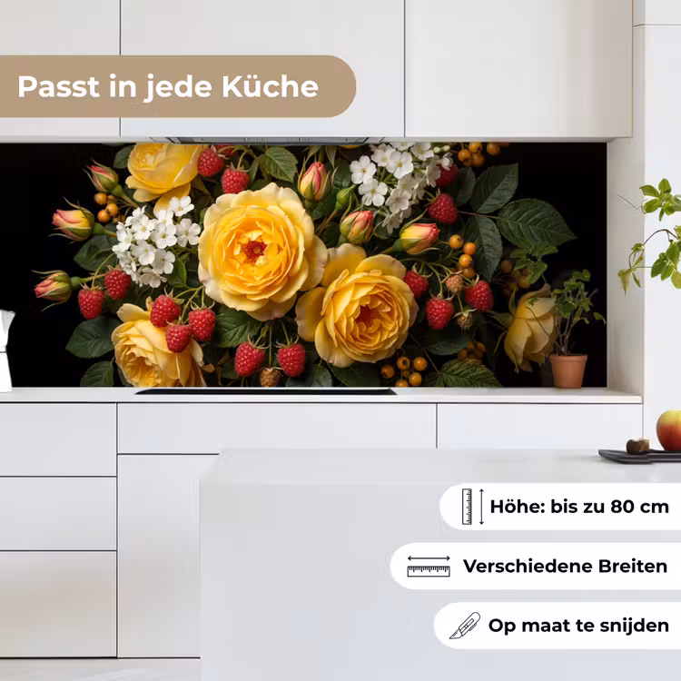 Bloemen - Boeket - Natuur - Klassiek - Geel keuken achterwand 2 middel -sfeer4_DE