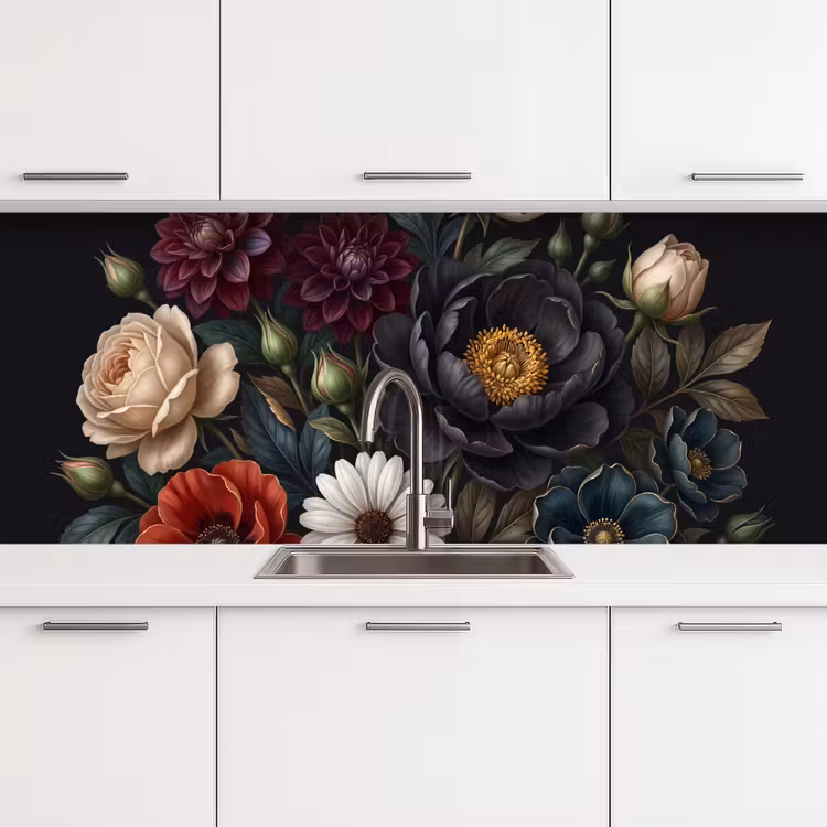 Bloemen - Boeket - Natuur - Klassiek - Weelderig keuken achterwand 2 middel -3d
