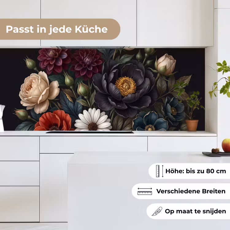 Bloemen - Boeket - Natuur - Klassiek - Weelderig keuken achterwand 2 middel -sfeer4_DE