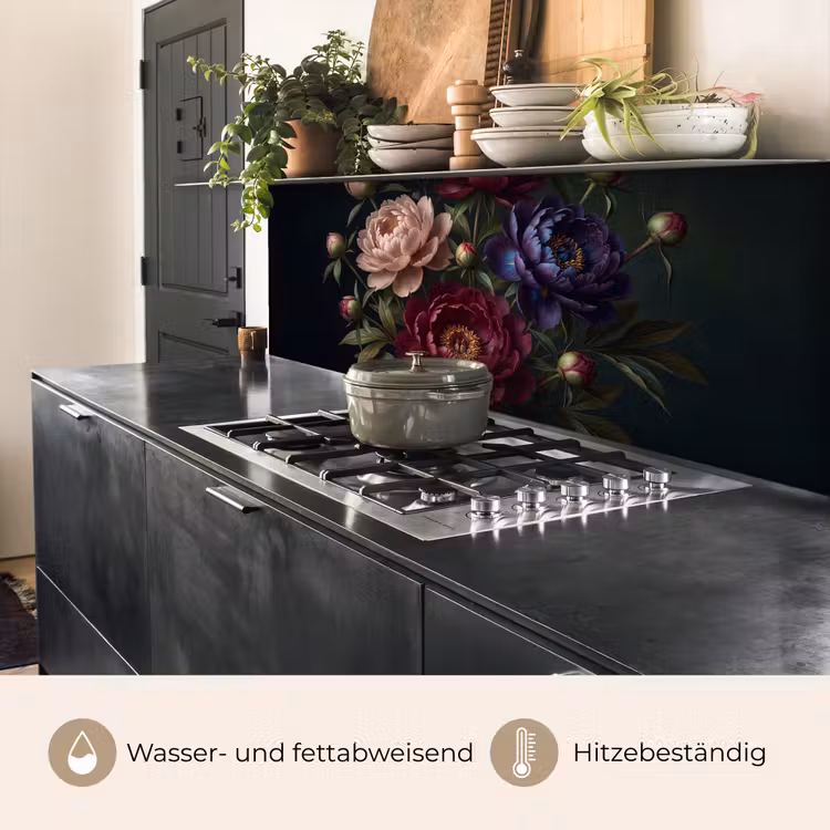 Bloemen - Boeket - Natuur - Modern - Donker keuken achterwand 2 middel -usp_DE