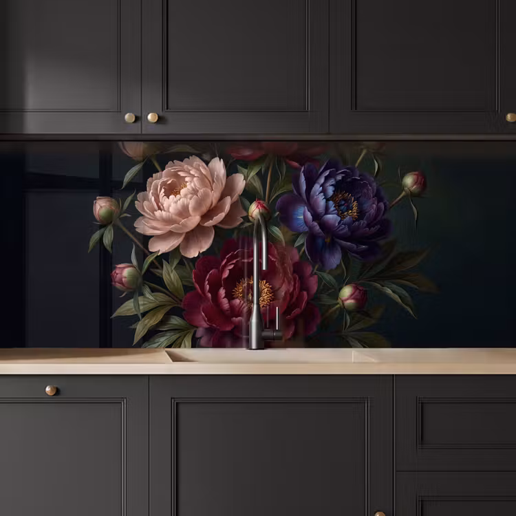 Bloemen - Boeket - Natuur - Modern - Donker keuken achterwand 2 middel -sfeer1