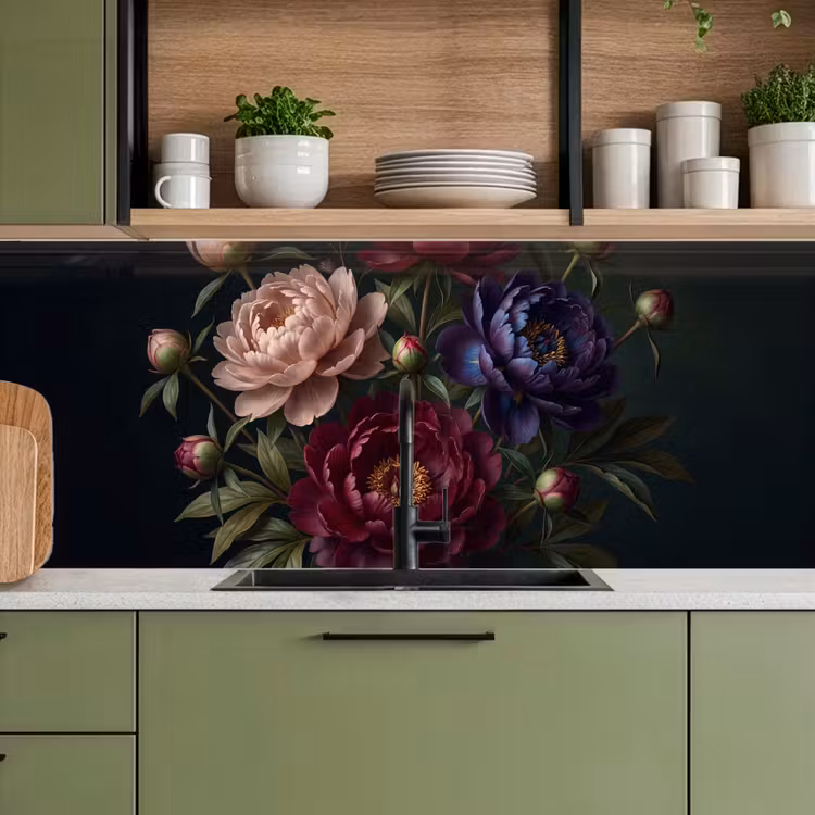 Bloemen - Boeket - Natuur - Modern - Donker keuken achterwand 2 middel -sfeer3