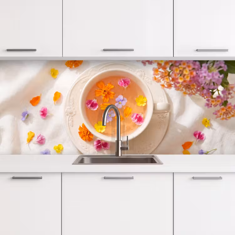 Bloemen - Kop - Natuur - Kleurrijk - Zomer keuken achterwand 2 middel -3d