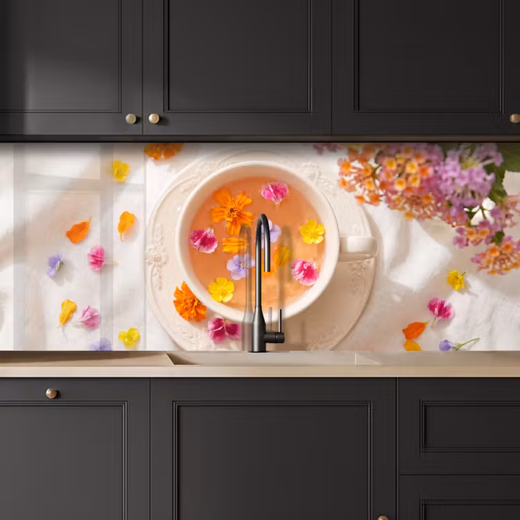Bloemen - Kop - Natuur - Kleurrijk - Zomer keuken achterwand 2 middel -sfeer1