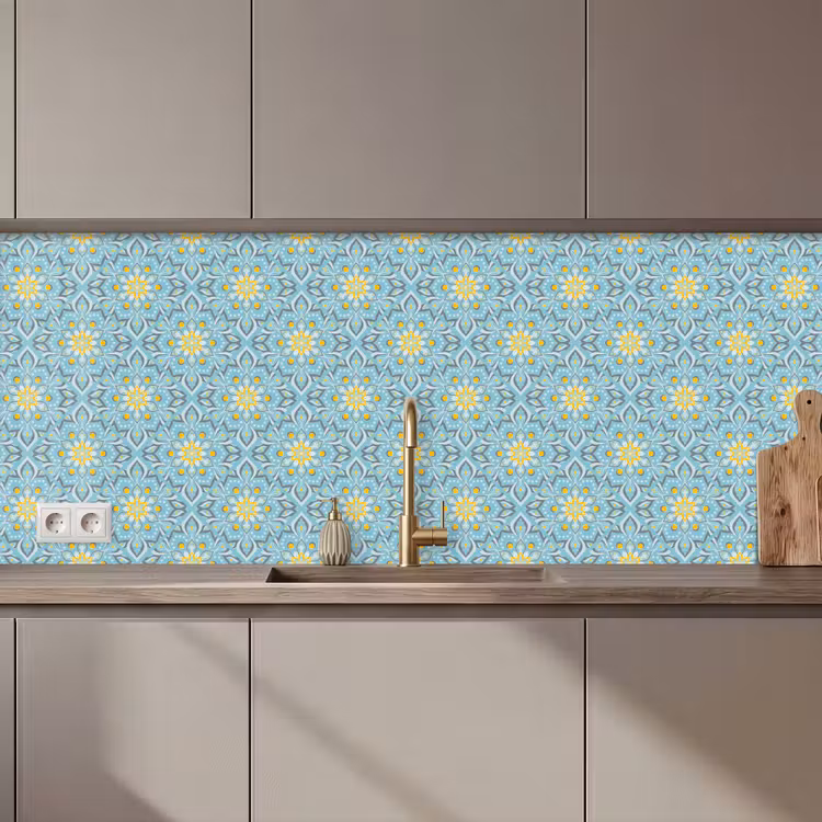 Bloemen - Boho - Patronen - Mandala - Vintage keuken achterwand 2 middel 871 zz_3dshopping