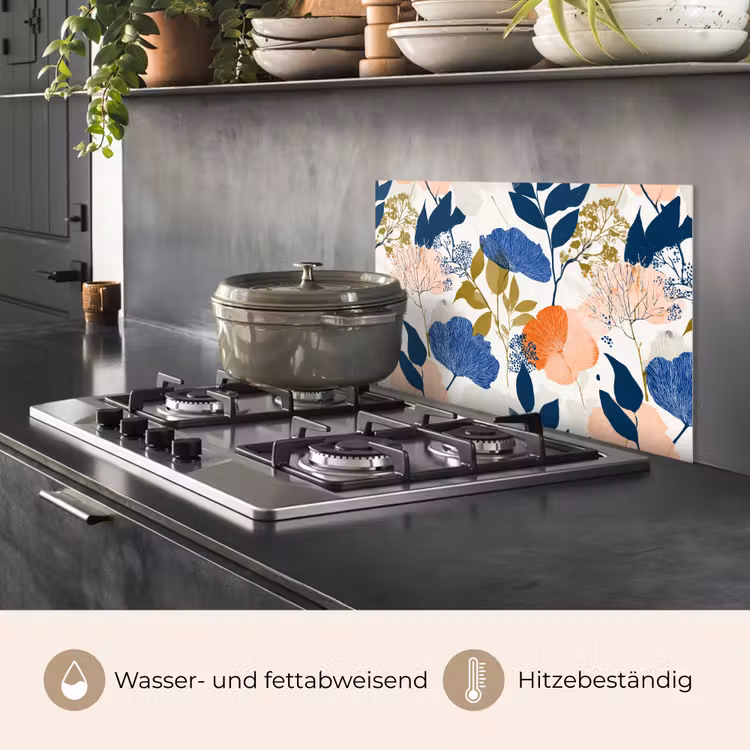 Bloemen - Botanisch - Kleurrijk keuken achterwand spatscherm klein 900 -usp_DE