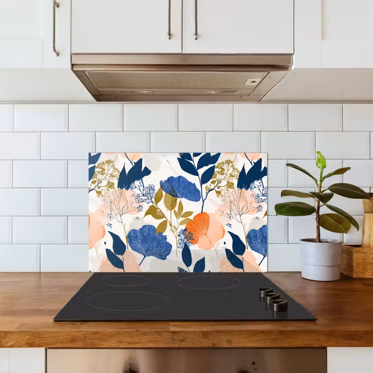 Bloemen - Botanisch - Kleurrijk keuken achterwand spatscherm klein 900 -sfeer2