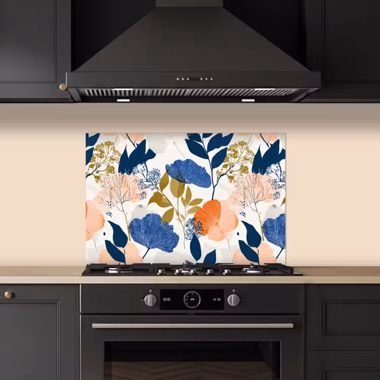 Bloemen - Botanisch - Kleurrijk keuken achterwand spatscherm klein 900 -sfeer1