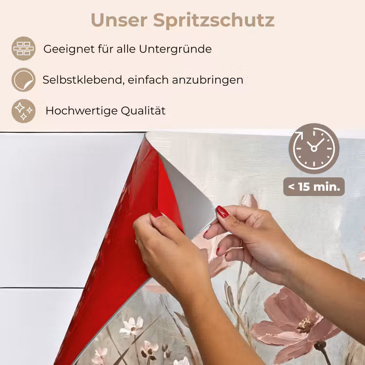 Bloemen - Botanisch - Schilderij - Pastel - Rustiek keuken achterwand spatscherm klein -spatscherm_DE