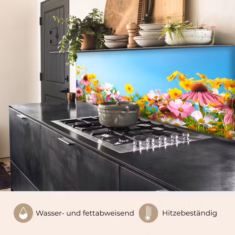 Bloemen - Kleurrijk - Blauw - Natuur keuken achterwand 2 middel -usp_DE