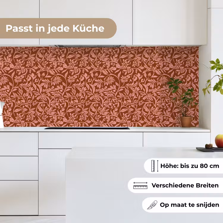 Bloemen - Print - Roze keuken achterwand 2 middel 871 -sfeer4_DE