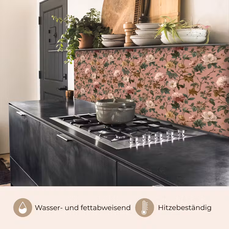 Bloemen - Klassiek - Roze keuken achterwand 2 middel 871 -usp_DE