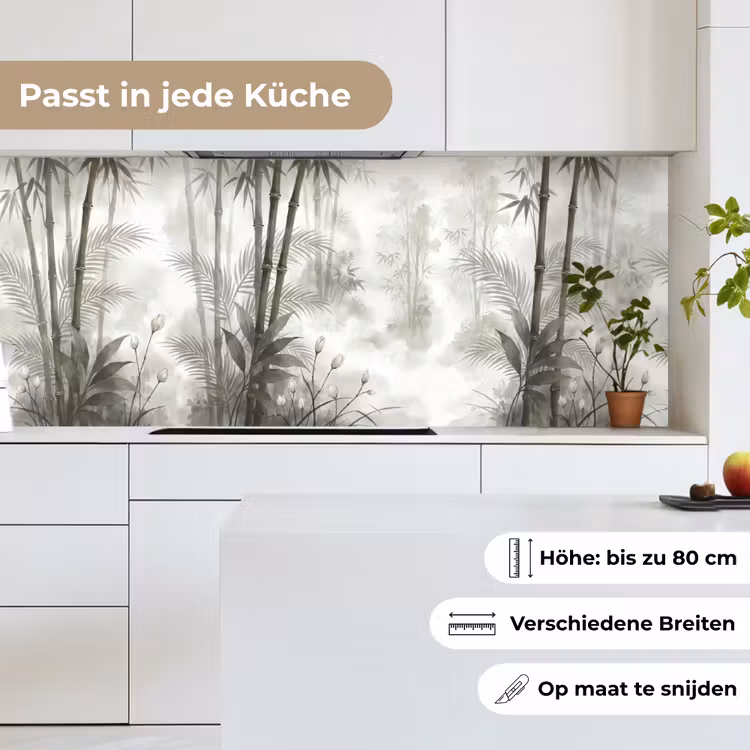 Bloemen - Knop - Tuin - Illustratie - Wit keuken achterwand 2 middel -sfeer4_DE